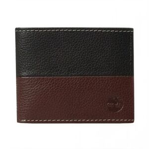 Timberland Black & Brown Mens Genuine Leather Bifold Wallet